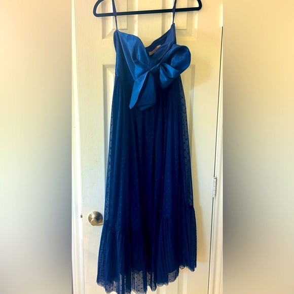 Hutch Navy Blue Bow Strapless Dress - Picture 3 of 6